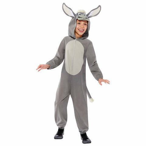 Grey donkey onesie costume for children