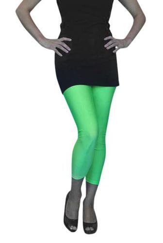 1980's Tights Neon Green Lycra Footless Pantyhose