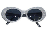 Silver Fancy Dress Glitter Elton John Glasses