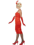 1920s Longer Red Fringed Flapper Adult Costume 