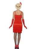 1920s Longer Red Fringed Flapper Adult Costume 