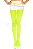 Neon green opaque tights