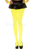 Neon yellow opaque tights regular size