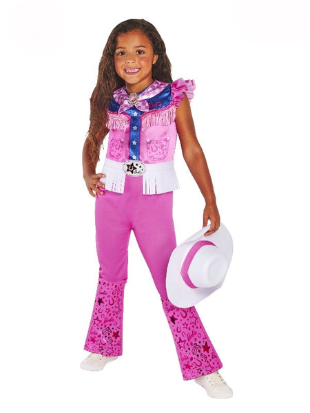 Girls Barbie Pink Cowgirl Costume