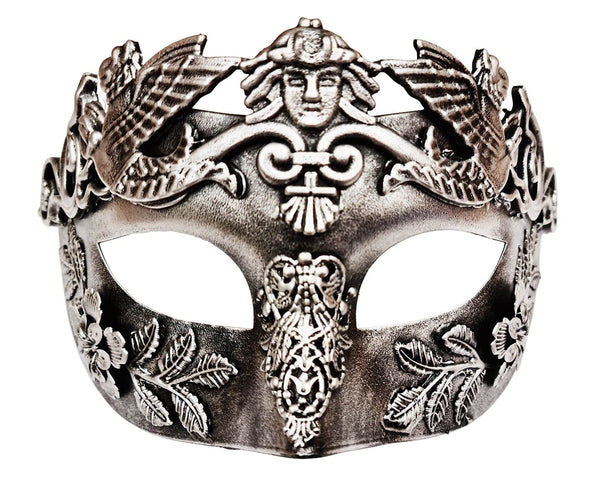 Cicero Masquerade Silver Roman Eye Mask