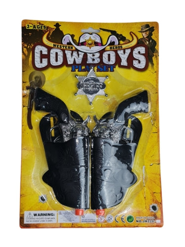 toy cowboy guns and holsters double set