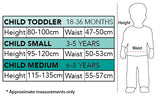 Emma Memma Child Costume size chart