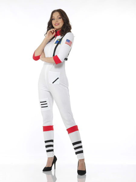 Astronaut costume women - space jumpsuit with socks and belt