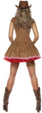 Wild West Cowgirl costume with red accessories