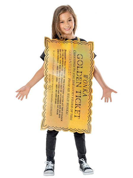 Golden Ticket Costume - Willy Wonka Children's Costume