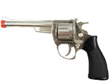 18cm silver die cast cap gun revolver