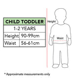 Size Chart Toddler Costume