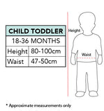 Size Chart Toddler Costume