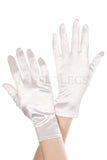 White wrist length gloves