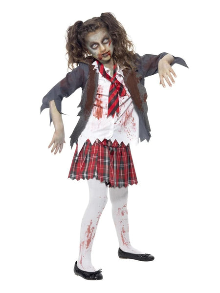 Zombie School Girl Child Halloween Costume