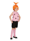 Child wearing Pebbles Flintstones costume front view