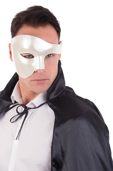 Shiny Cream White Opera Masquerade Eye Mask