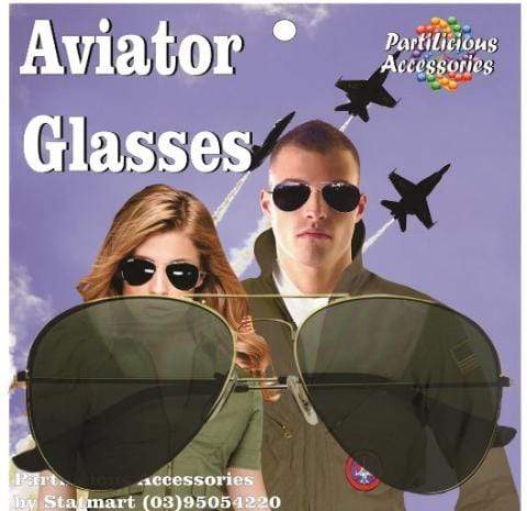 Aviator Silver Sunglasses- Buy in Brisbane Costume Shop Disguises