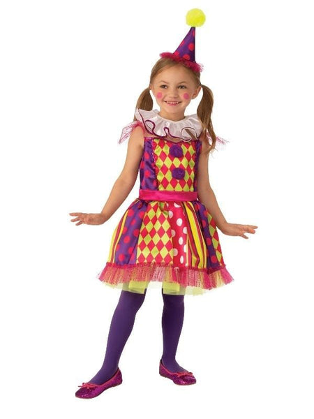 Clown Bright Glitter Children's Circus Costume