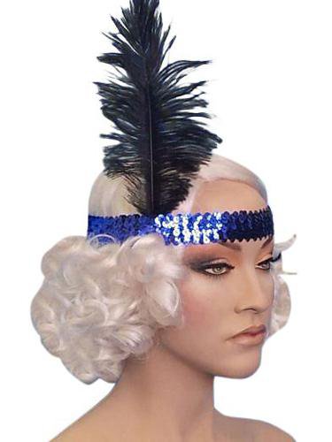 1920's Blue Flapper Gatsby Headband