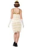 1920s Ivory Flapper Costume for Women back