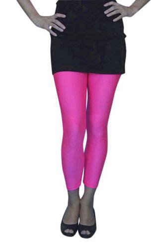 1980's Tights Neon Pink Lycra Footless Pantyhose