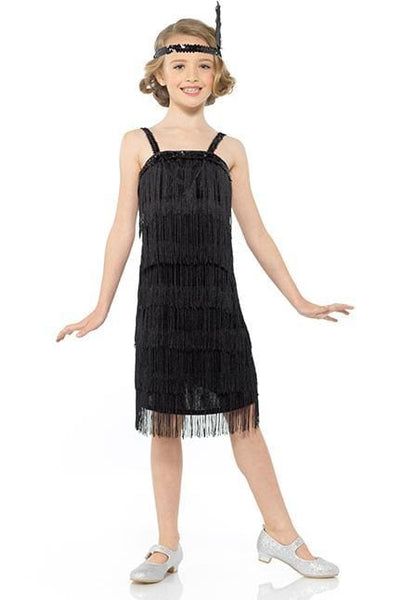 Black 20s Flapper Dress for Girls