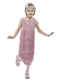 20s Pink Flapper Costume for Girls
