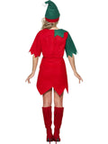 Elf Red and Green Adult Women's Christmas Costume back