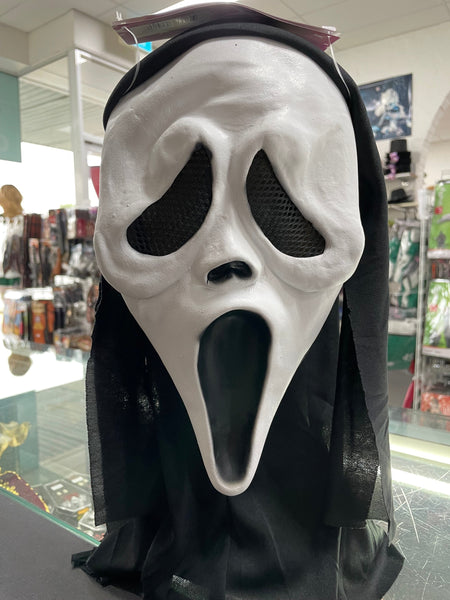 Scream Ghostface Overhead Latex Mask with Hood