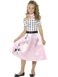 Pink Poodle 1950's Girl Children's Costume