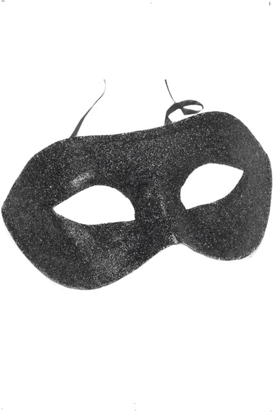 Gino Black Glitter Masquerade Mask
