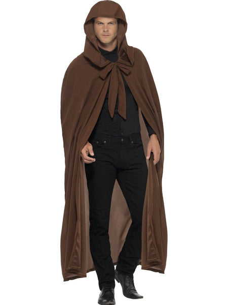 Gravekeeper Hooded Brown Cloak