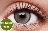 Glowing Grey Contact Lenses hazel eyes