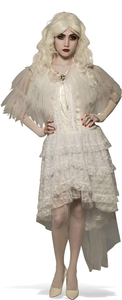 White Feathered Tulle Women's Cape