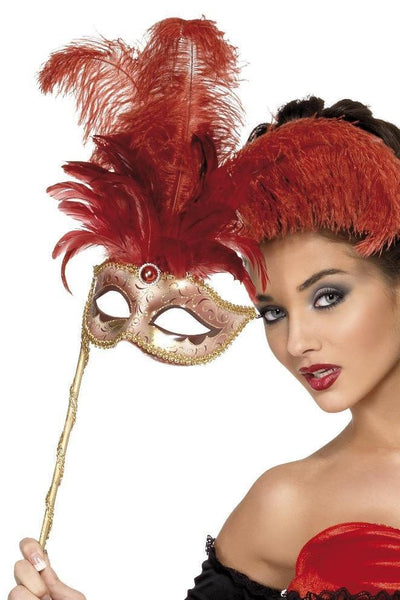 Baroque Fantasy Red Masquerade Mask
