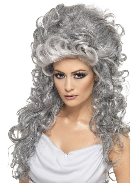 Medeia Witch Beehive Wig, Grey