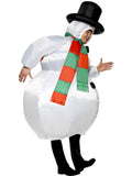 Snowman Inflatable Adult Costume side