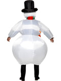 Snowman Inflatable Adult Costume back