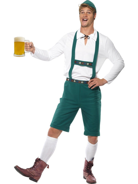 Oktoberfest Costume Green Lederhosen