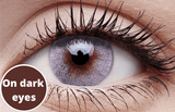 Pop Grey Contact Lenses Dark Eyes