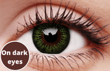 Party Green Contact Lenses Dark Eyes
