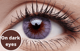 Carbon Grey Contact Lenses Dark eyes