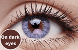 Crystal Blue Contact Lenses Dark Eyes