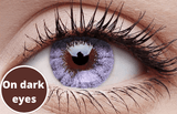 Creamy White Contact Lenses Dark Eyes