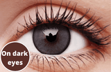 Gleaming Green Contact Lenses Dark Eyes