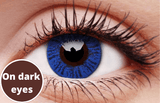 Basic Blue Contact Lenses Dark Eyes