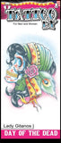 Day of the Dead  Lady Gitanos Temporary Tattoo packet