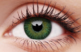 3 Tones Green Contact Lenses on light eyes