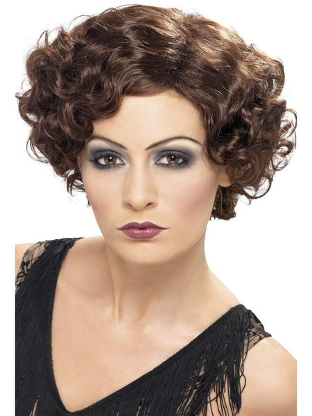 Flapper Brown 20s Wig for Adults